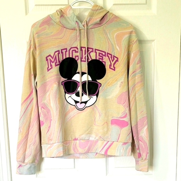 Disney Women's Mickey Mouse Multi-Colored Hoodie Sweatshirt Size M - Picture 1 of 14